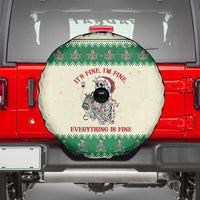 Funny Skeleton Christmas Spare Tire Cover It's Fine I'm Fine Everything Is Fine - Wonder Print Shop