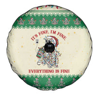Funny Skeleton Christmas Spare Tire Cover It's Fine I'm Fine Everything Is Fine - Wonder Print Shop