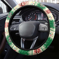 Funny Skeleton Christmas Steering Wheel Cover It's Fine I'm Fine Everything Is Fine - Wonder Print Shop