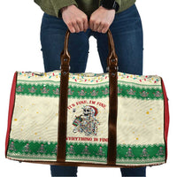 Funny Skeleton Christmas Travel Bag It's Fine I'm Fine Everything Is Fine - Wonder Print Shop