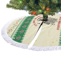 Funny Skeleton Christmas Tree Skirt It's Fine I'm Fine Everything Is Fine - Wonder Print Shop