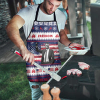 Freedom Charlie Kirk Tribute Christmas Apron American Flag - Wonder Print Shop