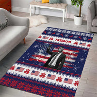 Freedom Charlie Kirk Tribute Christmas Area Rug American Flag - Wonder Print Shop
