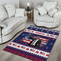 Freedom Charlie Kirk Tribute Christmas Area Rug American Flag - Wonder Print Shop