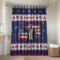 Freedom Charlie Kirk Tribute Christmas Bathroom Set American Flag - Wonder Print Shop