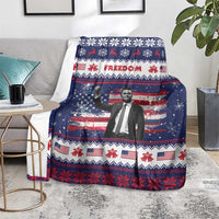 Freedom Charlie Kirk Tribute Christmas Blanket American Flag - Wonder Print Shop
