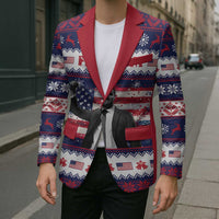 Freedom Charlie Kirk Tribute Christmas Blazer American Flag - Wonder Print Shop
