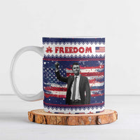 Freedom Charlie Kirk Tribute Christmas Ceramic Mug American Flag - Wonder Print Shop