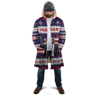 Freedom Charlie Kirk Tribute Christmas Cloak American Flag - Wonder Print Shop