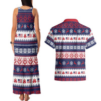 Freedom Charlie Kirk Tribute Christmas Couples Matching Tank Maxi Dress and Hawaiian Shirt American Flag - Wonder Print Shop