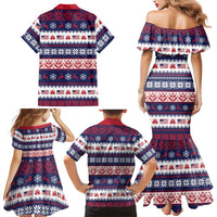Freedom Charlie Kirk Tribute Christmas Family Matching Mermaid Dress and Hawaiian Shirt American Flag - Wonder Print Shop