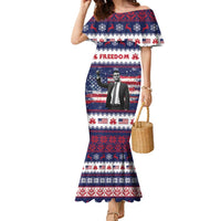 Freedom Charlie Kirk Tribute Christmas Family Matching Mermaid Dress and Hawaiian Shirt American Flag - Wonder Print Shop