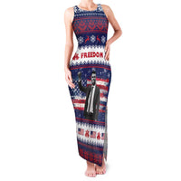 Freedom Charlie Kirk Tribute Christmas Family Matching Tank Maxi Dress and Hawaiian Shirt American Flag - Wonder Print Shop