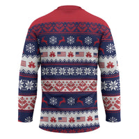 Freedom Charlie Kirk Tribute Christmas Hockey Jersey American Flag - Wonder Print Shop