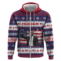 Freedom Charlie Kirk Tribute Christmas Hoodie American Flag - Wonder Print Shop