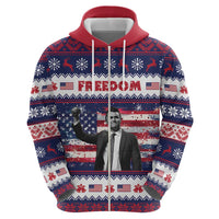 Freedom Charlie Kirk Tribute Christmas Hoodie American Flag - Wonder Print Shop