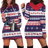 Freedom Charlie Kirk Tribute Christmas Hoodie Dress American Flag - Wonder Print Shop