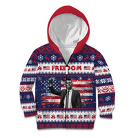 Freedom Charlie Kirk Tribute Christmas Kid Hoodie American Flag - Wonder Print Shop