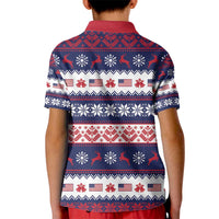 Freedom Charlie Kirk Tribute Christmas Kid Polo Shirt American Flag - Wonder Print Shop