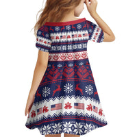 Freedom Charlie Kirk Tribute Christmas Kid Short Sleeve Dress American Flag - Wonder Print Shop