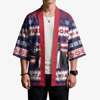 Freedom Charlie Kirk Tribute Christmas Kimono American Flag - Wonder Print Shop