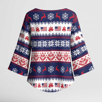 Freedom Charlie Kirk Tribute Christmas Kimono Sleeve Blouse American Flag - Wonder Print Shop