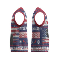 Freedom Charlie Kirk Tribute Christmas Knitted V-Neck Vest American Flag - Wonder Print Shop