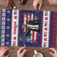 Freedom Charlie Kirk Tribute Christmas Puzzle American Flag - Wonder Print Shop