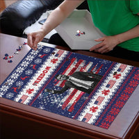 Freedom Charlie Kirk Tribute Christmas Puzzle American Flag - Wonder Print Shop