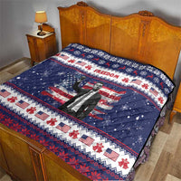 Freedom Charlie Kirk Tribute Christmas Quilt American Flag - Wonder Print Shop