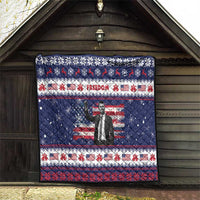 Freedom Charlie Kirk Tribute Christmas Quilt American Flag - Wonder Print Shop