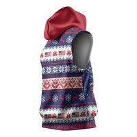 Freedom Charlie Kirk Tribute Christmas Sleeveless Hoodie American Flag - Wonder Print Shop