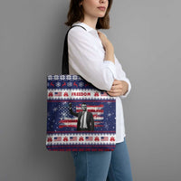 Freedom Charlie Kirk Tribute Christmas Tote Bag American Flag - Wonder Print Shop