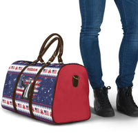 Freedom Charlie Kirk Tribute Christmas Travel Bag American Flag - Wonder Print Shop