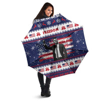Freedom Charlie Kirk Tribute Christmas Umbrella American Flag - Wonder Print Shop