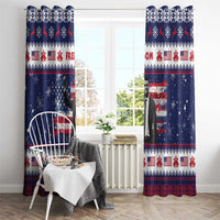 Freedom Charlie Kirk Tribute Christmas Window Curtain American Flag - Wonder Print Shop
