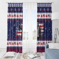 Freedom Charlie Kirk Tribute Christmas Window Curtain American Flag - Wonder Print Shop