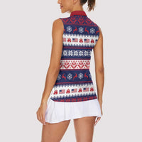 Freedom Charlie Kirk Tribute Christmas Women Sleeveless Polo Shirt American Flag - Wonder Print Shop