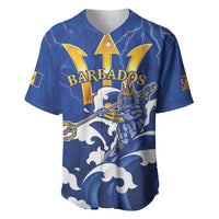 Personalized Barbados Baseball Jersey Poseidon Trident