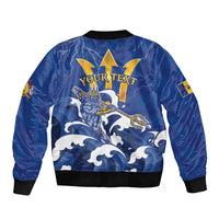 Personalized Barbados Bomber Jacket Poseidon Trident