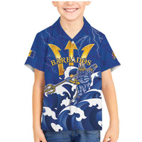 Personalized Barbados Family Matching Mermaid Dress and Hawaiian Shirt Poseidon Trident