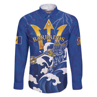 Personalized Barbados Family Matching Puletasi and Hawaiian Shirt Poseidon Trident