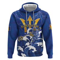 Personalized Barbados Hoodie Poseidon Trident