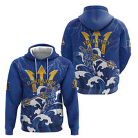 Personalized Barbados Hoodie Poseidon Trident