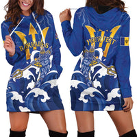 Personalized Barbados Hoodie Dress Poseidon Trident