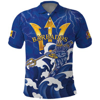 Personalized Barbados Polo Shirt Poseidon Trident
