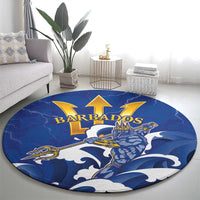 Barbados Round Carpet Poseidon Trident