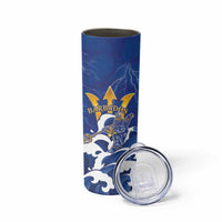 Personalized Barbados Skinny Tumbler Poseidon Trident