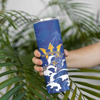 Personalized Barbados Skinny Tumbler Poseidon Trident