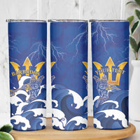 Personalized Barbados Skinny Tumbler Poseidon Trident